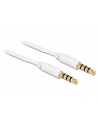 Delock Kabel Stereo Jack 3.5mm 4pin (M)->Stereo Jack 3.5mm 4pin (M), 1m, white - nr 5