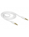 Delock Kabel Stereo Jack 3.5mm 4pin (M)->Stereo Jack 3.5mm 4pin (M), 1m, white - nr 6