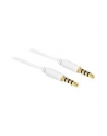 Delock Kabel Stereo Jack 3.5mm 4pin (M)->Stereo Jack 3.5mm 4pin (M), 2m, white - nr 17