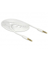 Delock Kabel Stereo Jack 3.5mm 4pin (M)->Stereo Jack 3.5mm 4pin (M), 2m, white - nr 4