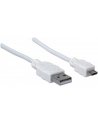 Manhattan Kabel Hi-Speed USB 2.0 A męski na micro-B męski, 1m, biały - nr 23