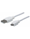 Manhattan Kabel Hi-Speed USB 2.0 A męski na micro-B męski, 1m, biały - nr 9