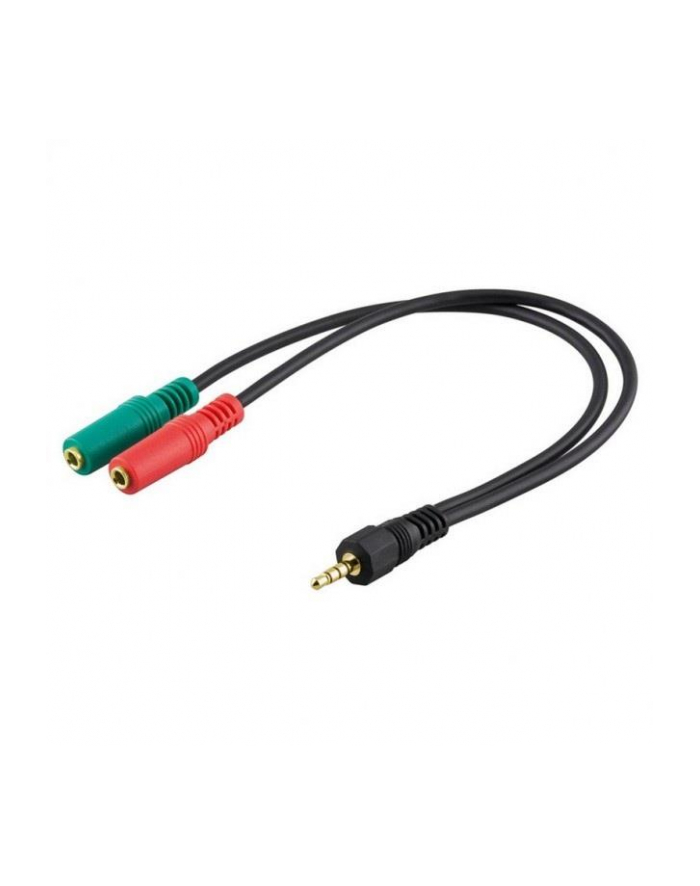 Manhattan Kabel /adapter audio stereo 1 x jack 3.5 mm 4-pinowy na 2 x jack 3.5mm główny