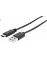 Manhattan Kabel USB-C męski na USB typu A męski 1m czarny USB 2.0 - nr 2