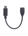 Manhattan Kabel USB-C męski na micro-B żeński 15cm czarny USB 2.0 - nr 22