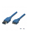 Techly Kabel SuperSpeed USB 3.0, A męski na micro-B męski, 50 cm, niebieski - nr 4