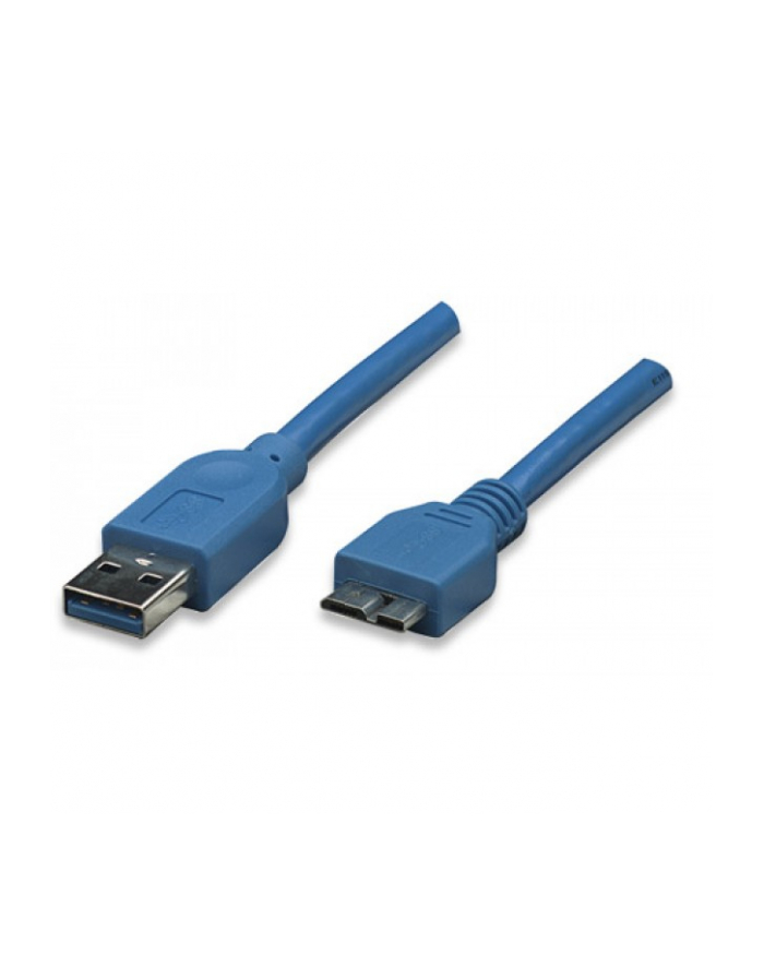 Techly Kabel SuperSpeed USB 3.0, A męski na micro-B męski, 50 cm, niebieski główny
