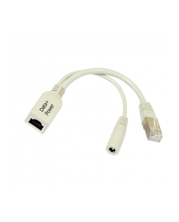 Mikrotik RBPOE FastEth PoE adapter with shielded connectors, supports 9-48V PoE