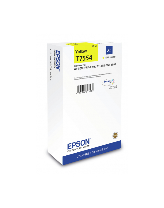 Tusz Epson T7554 Yellow XL | WF-8010/WF-8090/WF-8510/WF-8590 główny