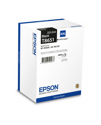Tusz Epson T8651 black 10K | WF-M5690DWF/WF-M5190DW