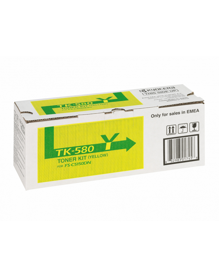 Toner Kyocera TK-580Y | 2800 str | Yellow | ECOSYS P6021cdn FS-C5150 główny