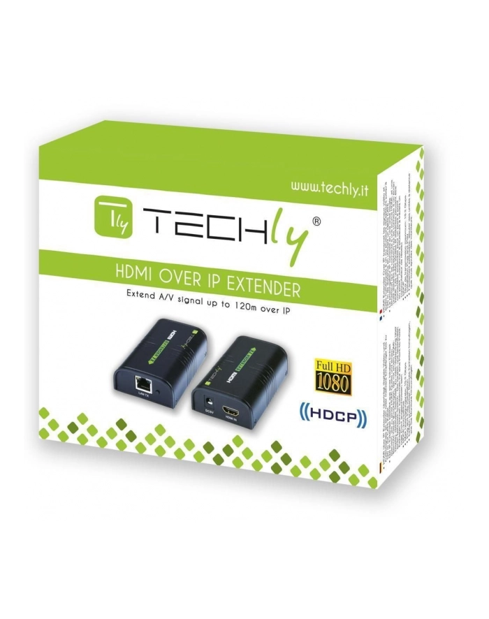 Techly Moduł odbiornika do extendera HDMI over IP (P/N: 306004) główny