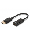 ASSMANN KABEL ADAPTER DISPLAYPORT 1.1A TYP DP/HDMI A M/Ż CZARNY 0 15M AK-340400-001-S - nr 12