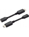 ASSMANN KABEL ADAPTER DISPLAYPORT 1.1A TYP DP/HDMI A M/Ż CZARNY 0 15M AK-340400-001-S - nr 19