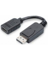ASSMANN KABEL ADAPTER DISPLAYPORT 1.1A TYP DP/HDMI A M/Ż CZARNY 0 15M AK-340400-001-S - nr 42