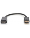 ASSMANN KABEL ADAPTER DISPLAYPORT 1.1A TYP DP/HDMI A M/Ż CZARNY 0 15M AK-340400-001-S - nr 46