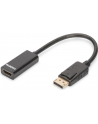 ASSMANN KABEL ADAPTER DISPLAYPORT 1.1A TYP DP/HDMI A M/Ż CZARNY 0 15M AK-340400-001-S - nr 48