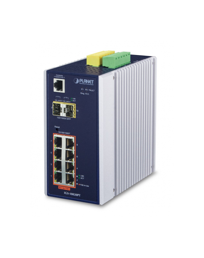 PLANET IGS-10020PT Switch przem. 8xGE PoE SFP (WYP) główny