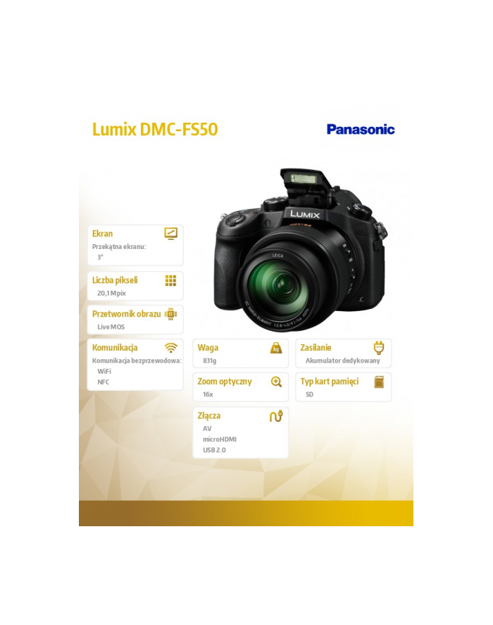 Lumix DMC-FS50 black główny