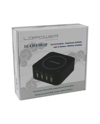 LC-POWER LADOWARKA UNIWERSALNA USB LC-CH-USB-QI 4xUSB 2.1A i 1.0A System ladowania bezprzewodowego QI nr 1