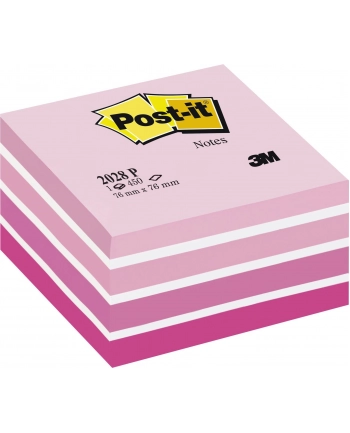 3M-POST-IT Kostka samop. POST-IT® (2028-P), 76x76mm, 1x450 kart., różowa