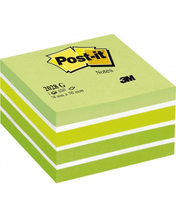 3M-POST-IT Kostka samop. POST-IT® (2028-G), 76x76mm, 1x450 kart., zielona