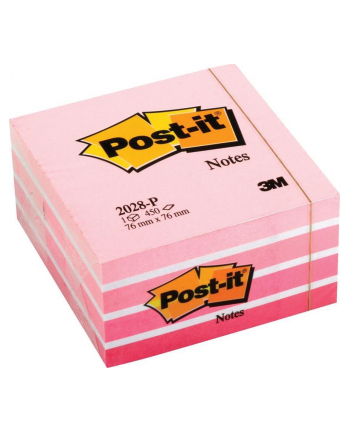 3M-POST-IT Kostka samop. POST-IT® (2028-P), 76x76mm, 1x450 kart., różowa