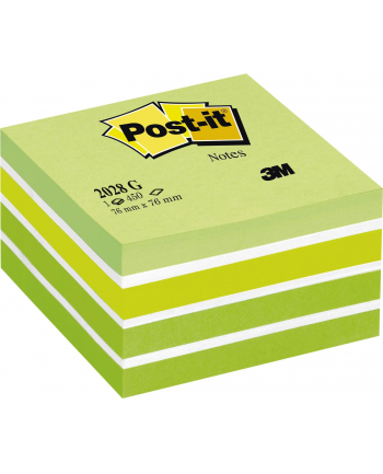 3M-POST-IT Kostka samop. POST-IT® (2028-G), 76x76mm, 1x450 kart., zielona