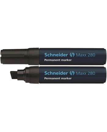 Marker permanentny SCHNEIDER Maxx 280, ścięty, 4-12 mm, czarny