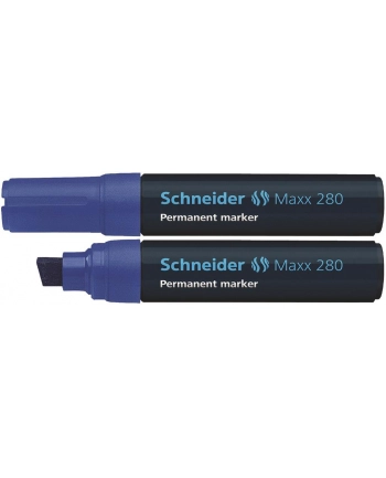 Marker permanentny SCHNEIDER Maxx 280, ścięty, 4-12 mm, niebieski