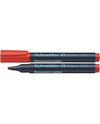 Marker permanentny SCHNEIDER Maxx 133, ścięty, 1-4 mm, czerwony