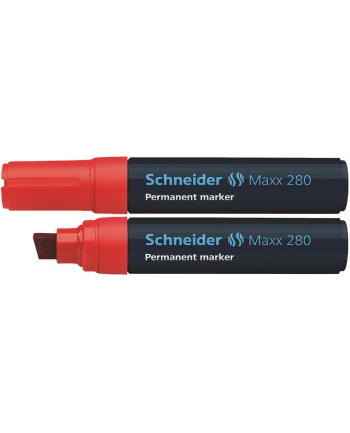 Marker permanentny SCHNEIDER Maxx 280, ścięty, 4-12 mm, czerwony