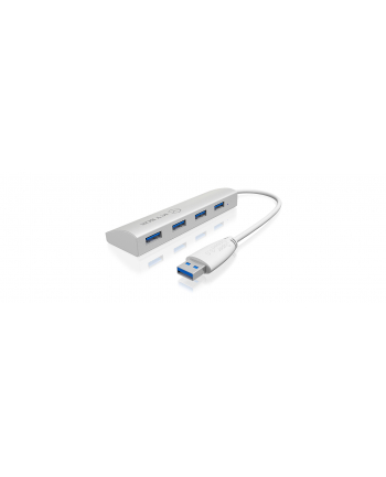 RaidSonic Icy Box 4x Port USB 3.0 Hub, Srebny