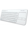 Logitech Wireless Touch Keyboard K400 Plus white (US International) - nr 25