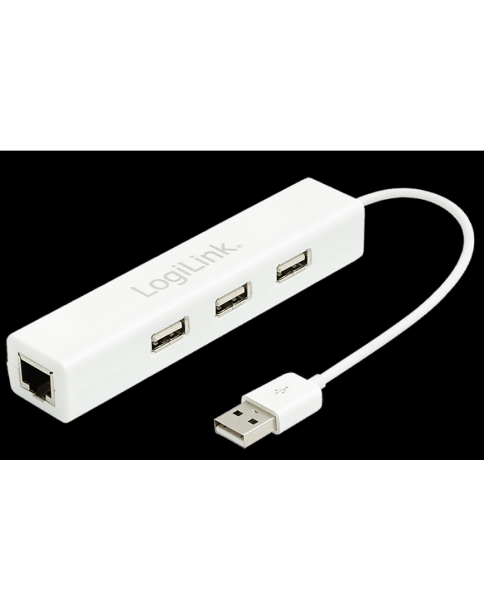 Adapter Logilink USB2.0 do RJ45 Ethernet UA0174A HUB 3x USB główny
