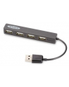 HUB 4-portowy USB2.0 ''Mini'', pasywny, czarny EDNET - nr 1