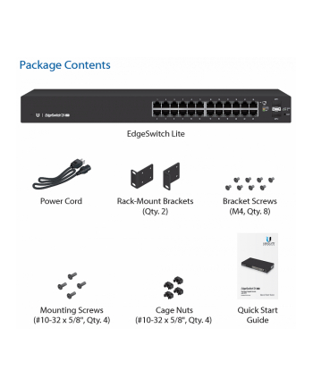 Ubiquiti Networks Ubiquiti ES-24-LITE 24-port + 2xSFP Gigabit switch 1U Rack 19''