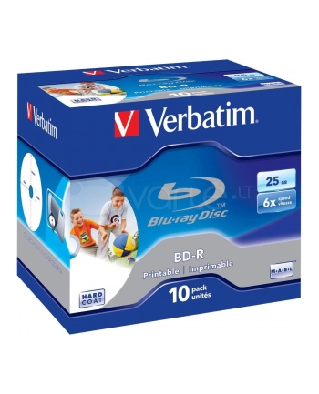 BD-R Verbatim 6x 25GB (Jewel Case 10) Blu-Ray Printable