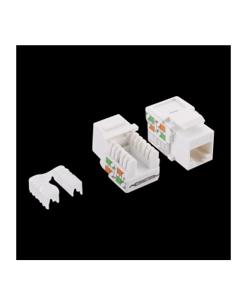 LOGILINK- Keystone Jack, RJ45 Kat.5e UTP 90° LSA/IDC beznarzędziowe, białe