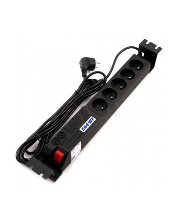 ACAR 504WF RACK - listwa zasilająca / przeciwprzepieciowa (5 gniazd  kolor czarny  długość 3 metry  RACK)