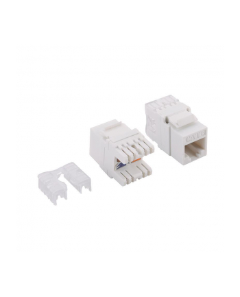 LOGILINK- Keystone Jack,  RJ45 Kat.6A UTP180° LSA/IDC beznarzędziowe, białe