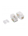 LOGILINK- Keystone Jack,  RJ45 Kat.5e UTP 90° LSA/IDC beznarzędziowe, białe - nr 1