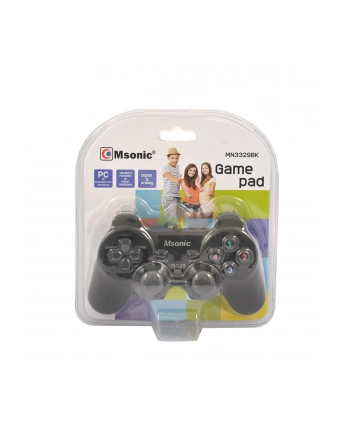VAKOSS  Gamepad USB z wibracjami do PC/PS3 Msonic MN3329BK