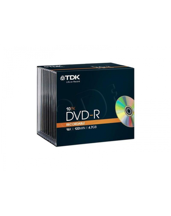 TDK DVD-R 4.7GB 16X SLIM-PACK 10SZT główny