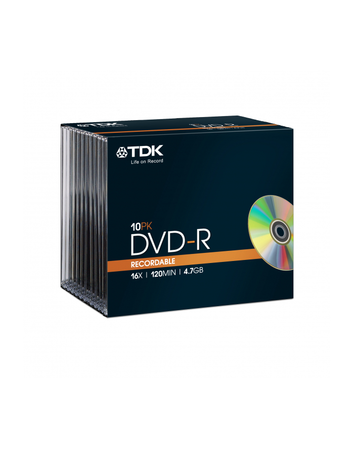TDK DVD-R 4.7GB 16X SLIM-PACK 10SZT główny