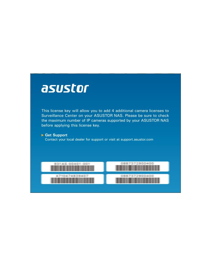 NAS Acc Asustor AS-SCL04, NVR Camera License Pack - 4CH główny