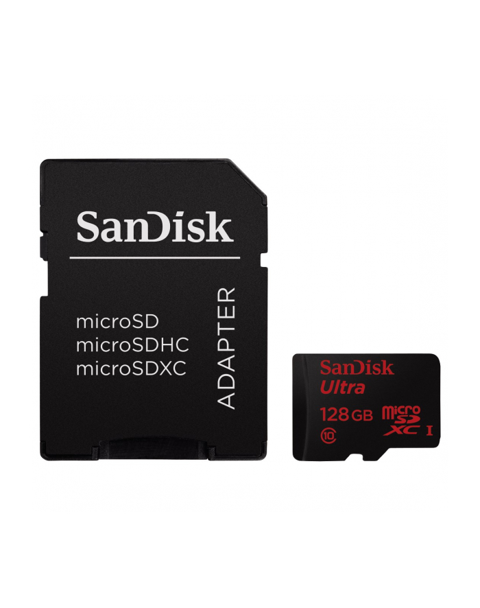 SANDISK microSDXC 128GB class 10 80MB/s MOBILE + Adapter główny