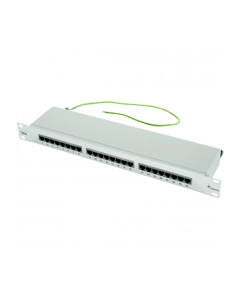 Telegaertner TELEGARTNER Panel 19  1U 24xRJ45 kat. 5e FTP szary