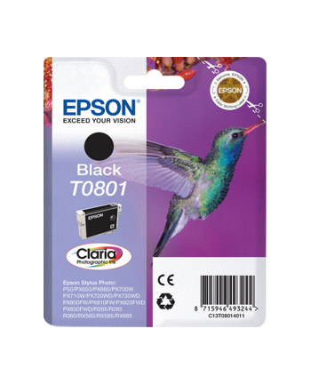 EPSON Tusz Czarny T0801=C13T08014011  8 ml