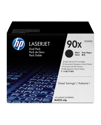 Hewlett-Packard HP Toner HP90Xx2=CE390XD  Zestaw 2xBk  2xCE390X nr 1